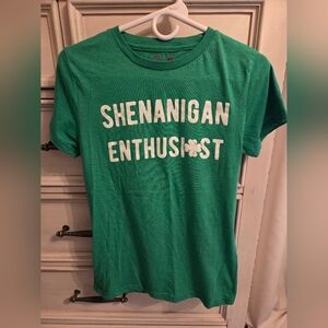 Crazy Dog T-Shirts Green "Shenanigan Enthusiast" Short Sleeve Tee